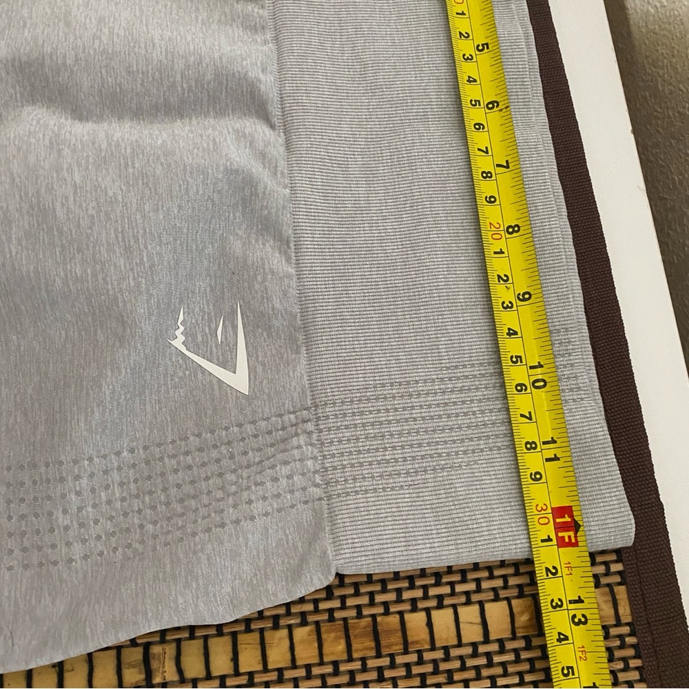 Gymshark Seamless Leggings S‎ Small Light Gray High Waist Textured Compression - Picture 9 of 12
